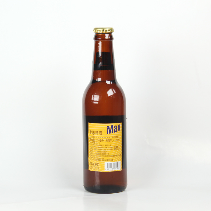 韩国进口原装麦思max啤酒330ml*24瓶ktv酒吧夜店聚会瓶装啤酒批发