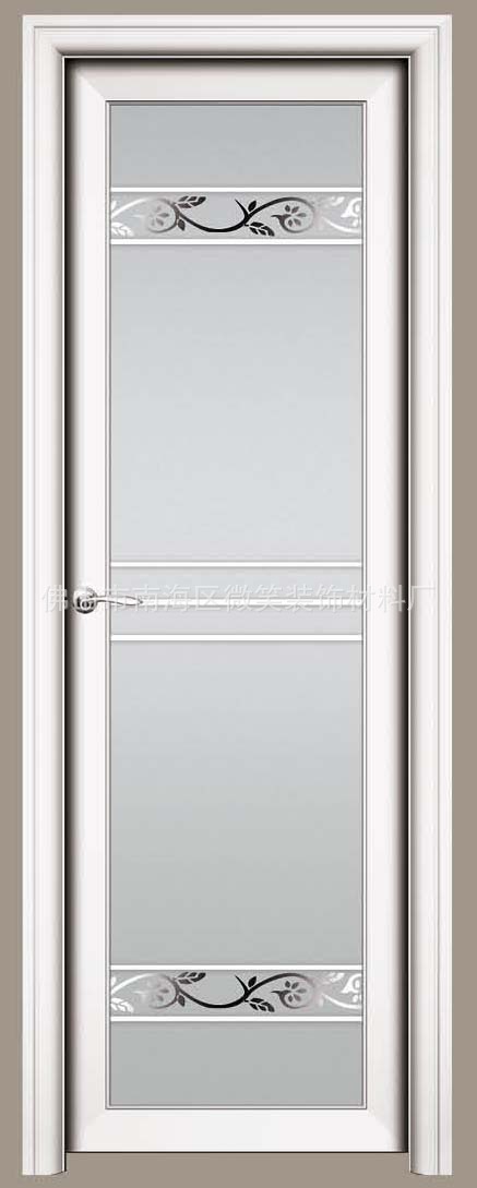 卫生间磨砂玻璃门 钛镁合金浴室门 卫生间隔断单扇玻璃 卫生门**