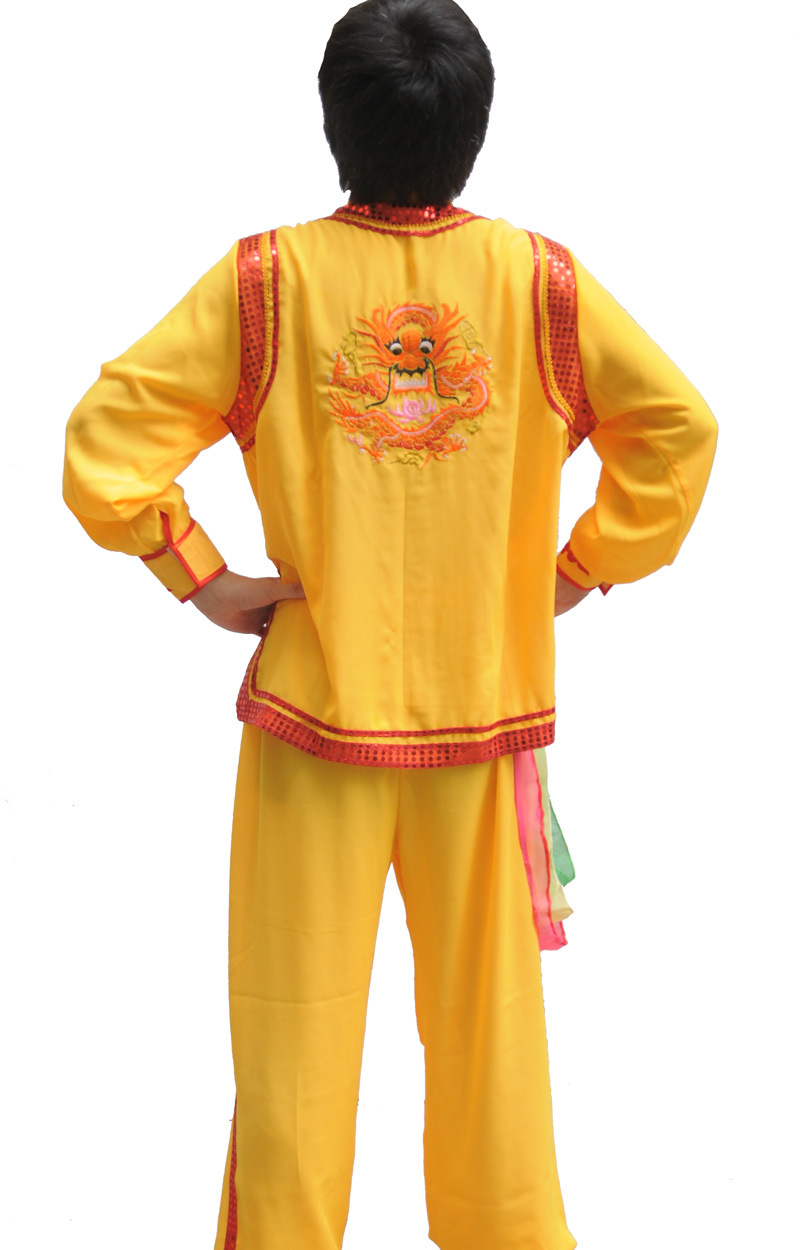 男士打鼓服表演服装舞龙舞狮服装