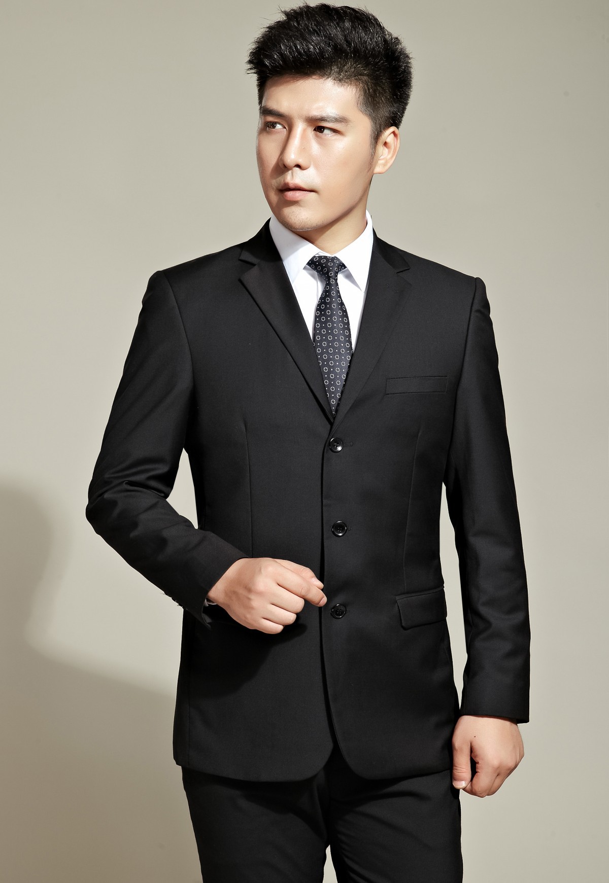 秋冬季新款长袖职业男套装韩版正装男士西装定制工作服批发