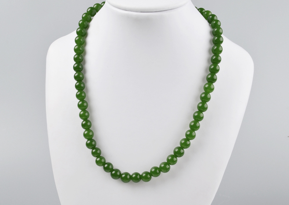 精品祖母绿马来玉项链 天然翠绿玉石项链绿玉髓玉石饰品玉器批发