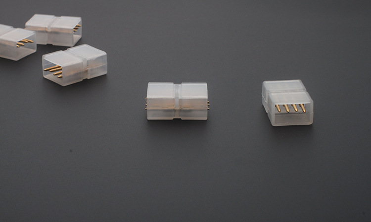 led5050灯带四针rgb中间接四线对接针七彩中接连接器厂家直销