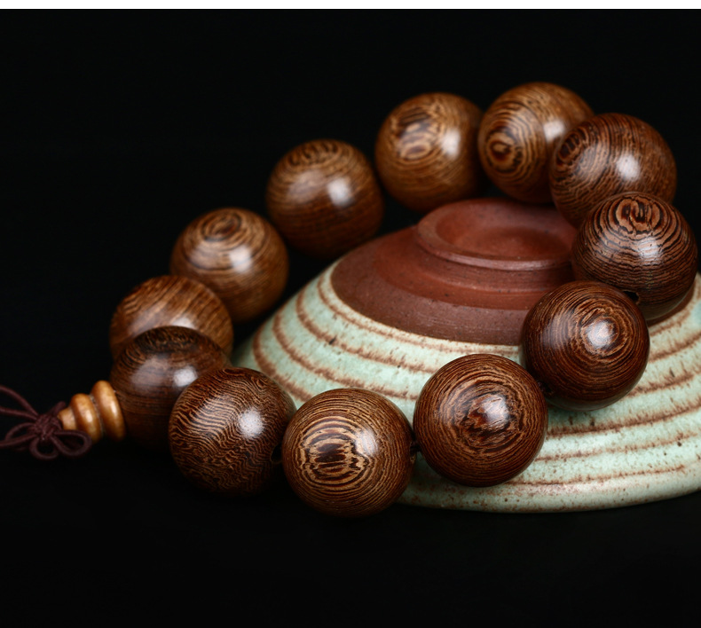 善成 正宗非洲金丝檀木手串 手工打磨金丝檀佛珠手链 厂家直销