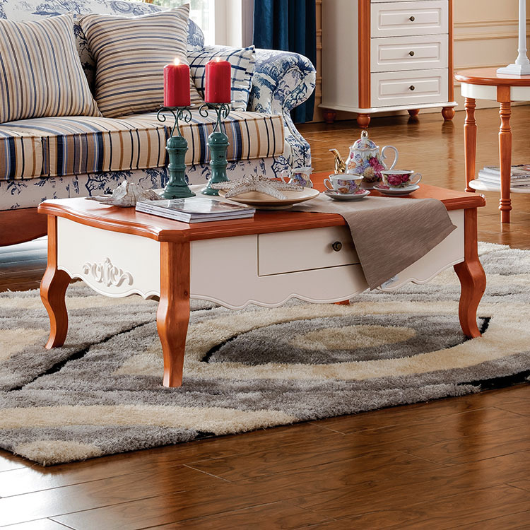 盖斯比地中海风格茶几 实木茶桌茶台 小户型客厅茶几