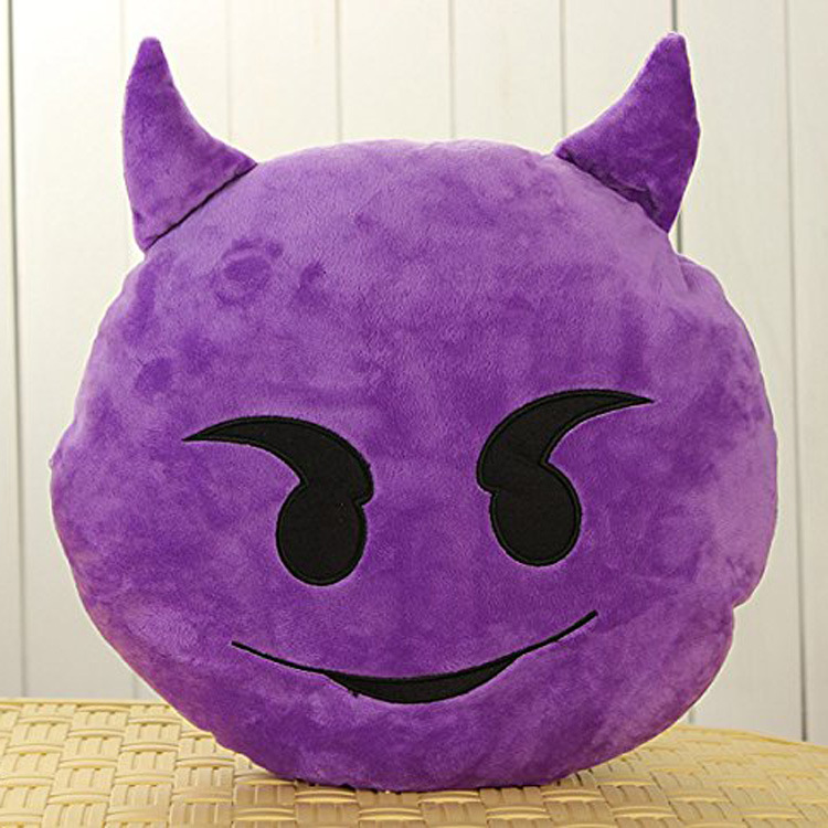 创意qq表情emoji毛绒玩具抱枕厂家直销 iphone 表情靠垫