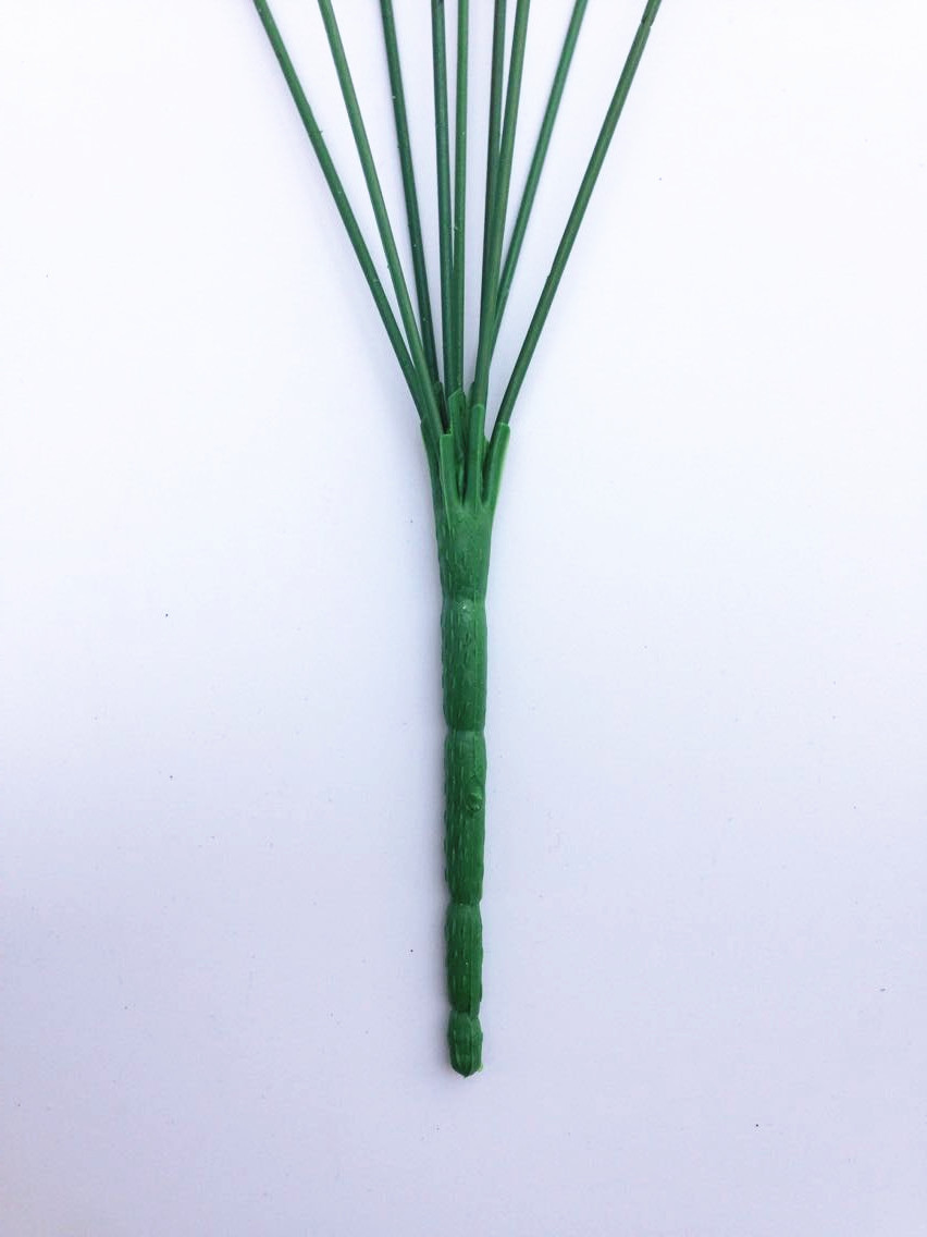 厂家 仿真花配件 广东青色9头 36公分 花枝 花杆 枝头 来样定做