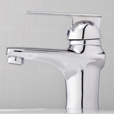 铝合金手柄脸盆龙头 新款水龙头 冷热混水龙头 抬启式全铜龙头