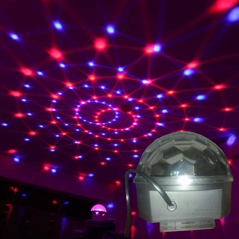 led水晶魔球灯 遥控魔球ktv包房效果灯 气氛营造声控七彩舞台灯