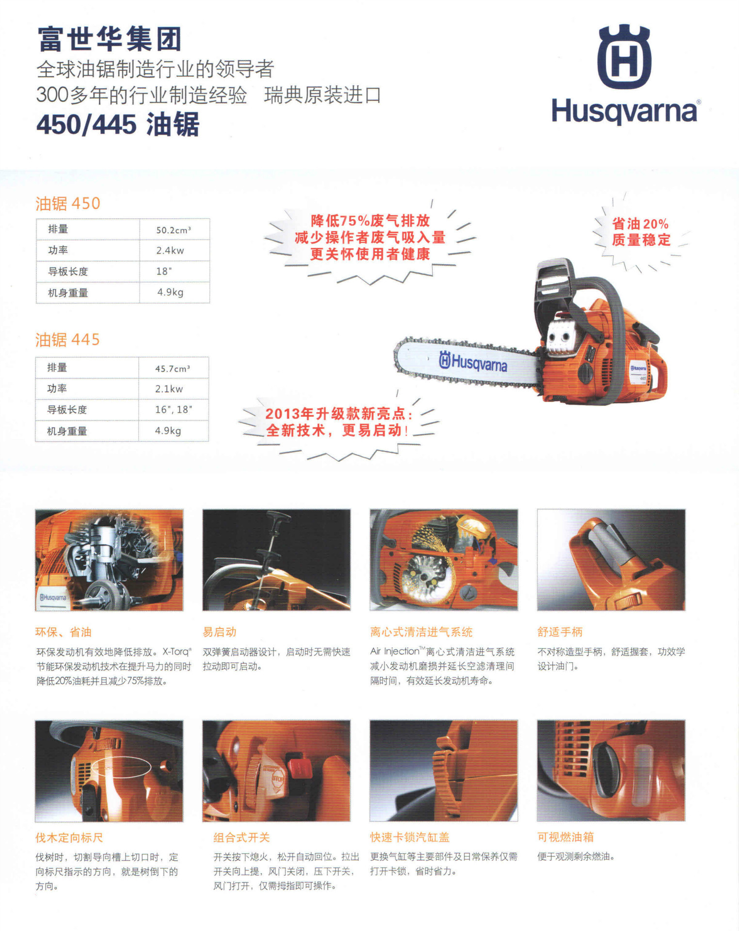 富世华husqvarna450油锯,富士华450油锯