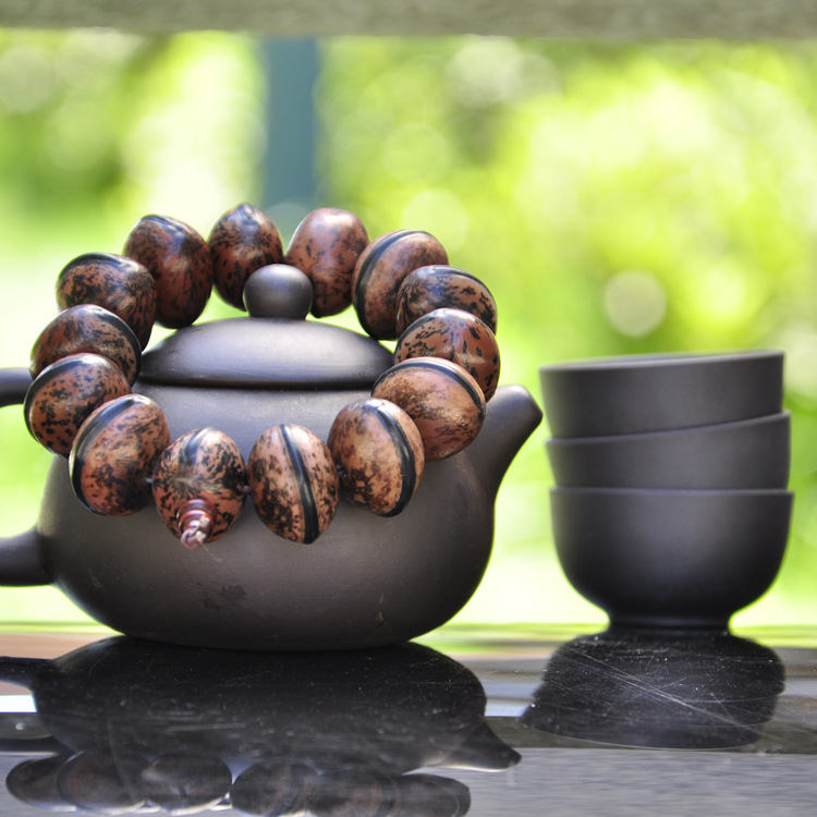 天然花木鱼菩提子佛珠手串 木鱼果 念珠