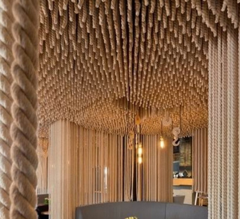 麻绳墙麻绳diy麻绳装饰麻绳