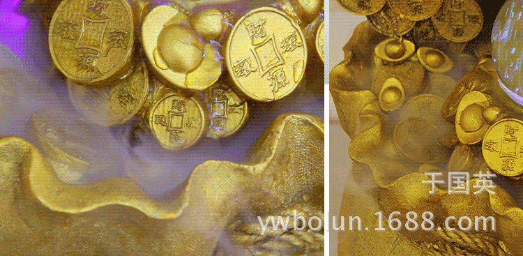 摇钱树 过年好礼厂家直销 热销新品 树脂流水工艺品礼品 水景摆件