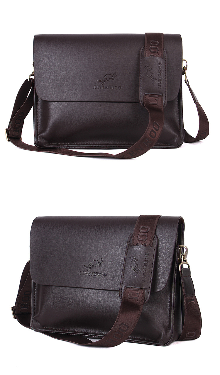 袋鼠男包单肩包男式单肩包商务男包斜挎包商务男包 袋鼠男士包包