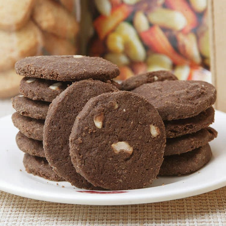 oem淘宝微店爆款榛子巧克力坚果味手工曲奇代工饼干学生代餐零食