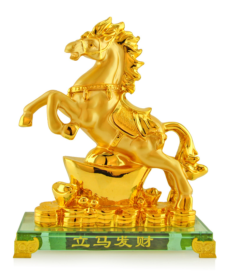 开光生肖马摆件大号立马发财马招财家居装饰品办公室摆设开业礼.