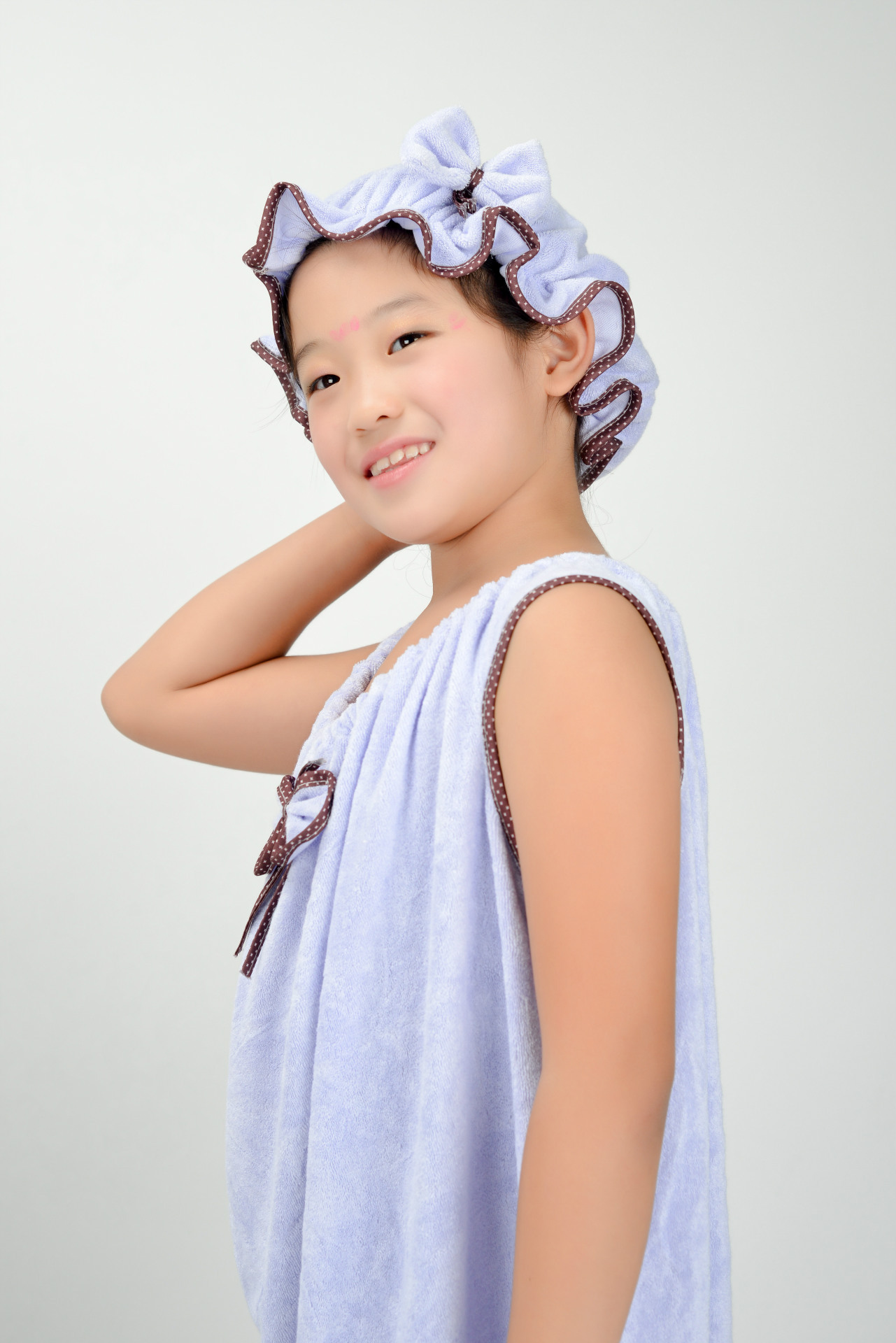 玉颜2015秋冬爆款 儿童连体浴裙 素色竹纤维无静电更柔软