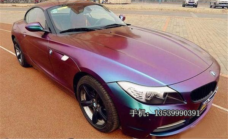 汽车车身改色膜 变色龙改色膜 碳纤纸 蓝变紫 全车改色贴纸车身贴