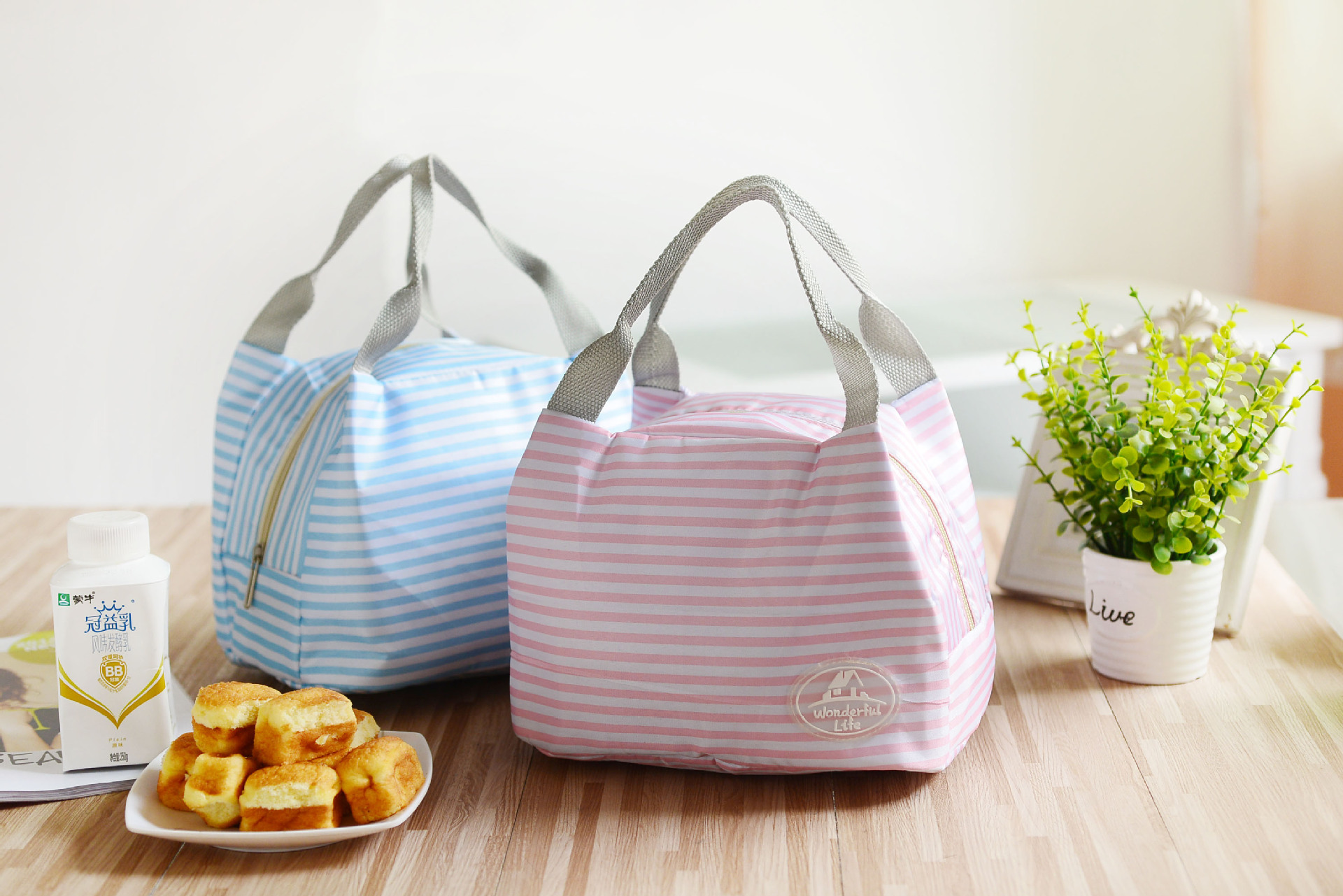 外贸冰包樱桃点点保温饭盒包保温袋午餐包便当包野餐包定做批发