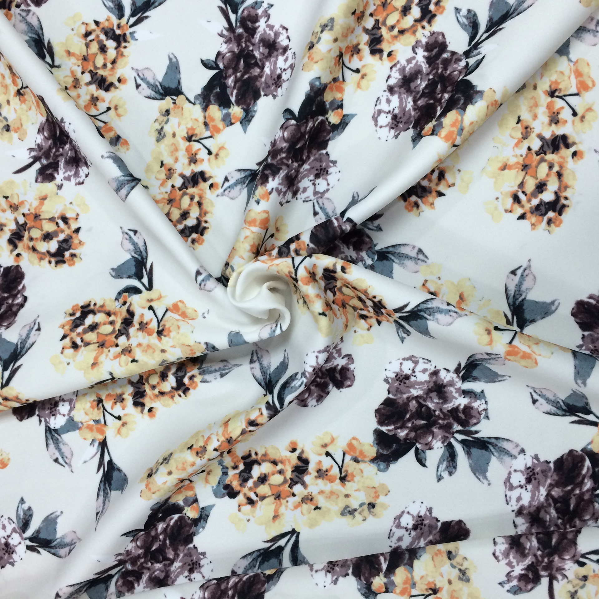 涤氨针织空气层空气层数码印花布涤纶空气层女装印花布 1米起订