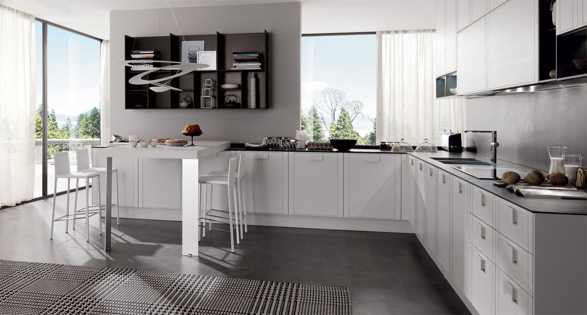 吉哥家居l型橱柜 铝框平板 整体橱柜定制