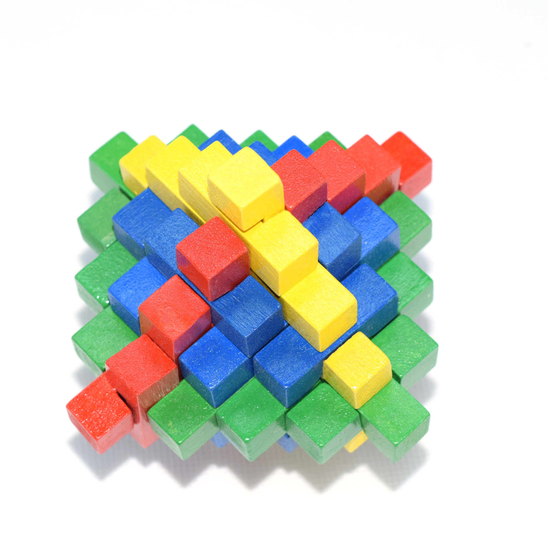 【厂家直销】彩色大菠萝木制孔明鲁班锁成人