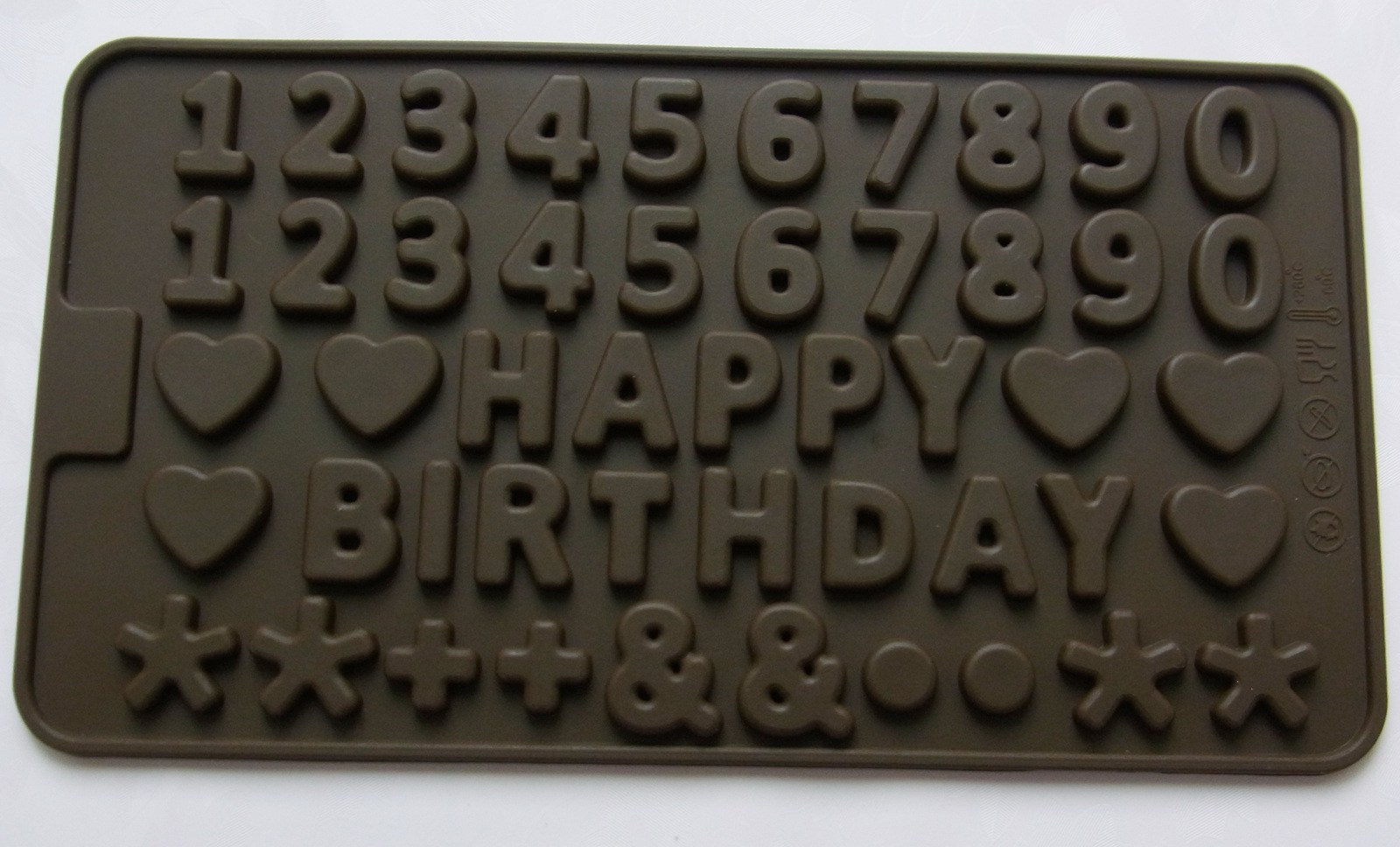 厂家供应48孔数字字母巧克力模 食品硅胶模创意diy巧克力蛋糕蛋挞