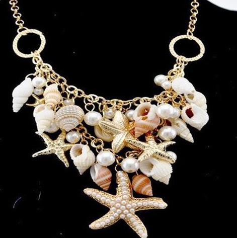 海螺贝壳项链图片
