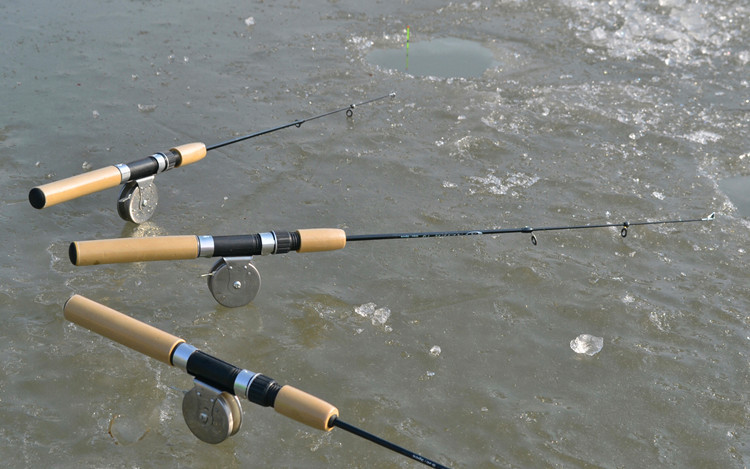 碳素不锈钢冰钓竿 rodishing rod 冰钓 金属冰钓轮 批发促销