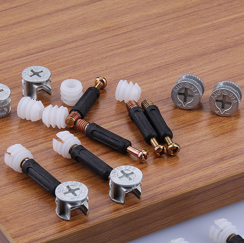 家具五金配件 板式家具三合一连接件 338合金偏心轮紧固件