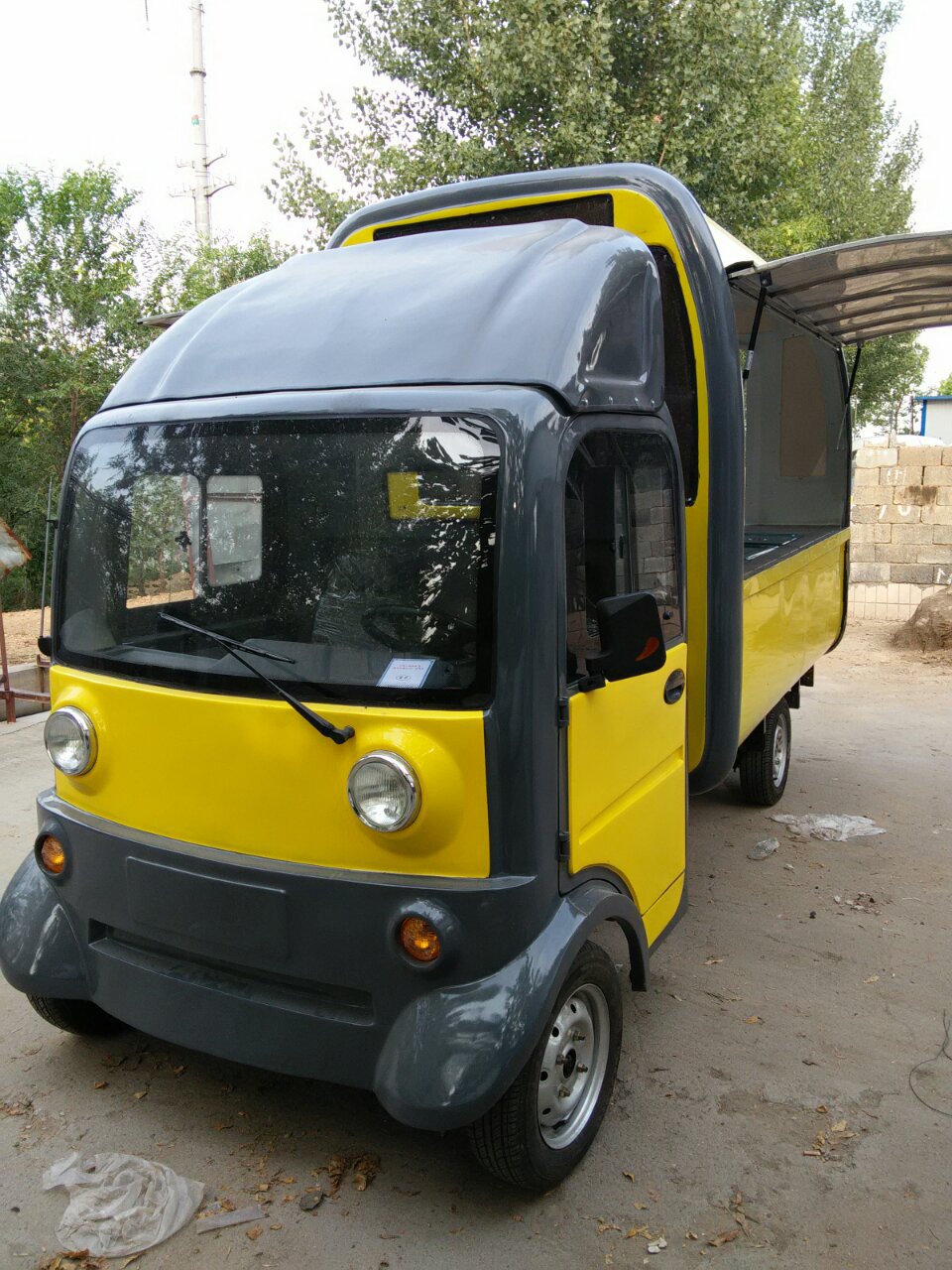 卡通电动小吃车厂家 移动式多功能四轮快餐小吃车 流动售货车