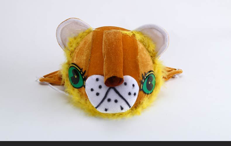 十一幼儿园儿童演出卡通头饰动物 狮子头饰帽 幼儿造型表演帽批发