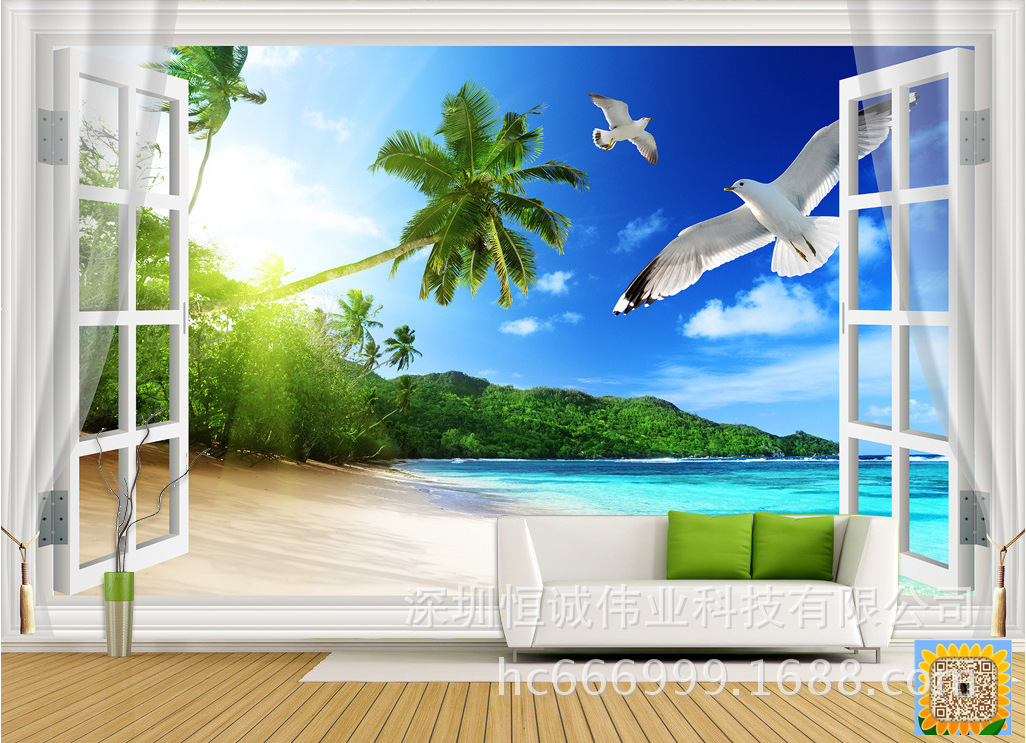 背景墙瓷砖实拍