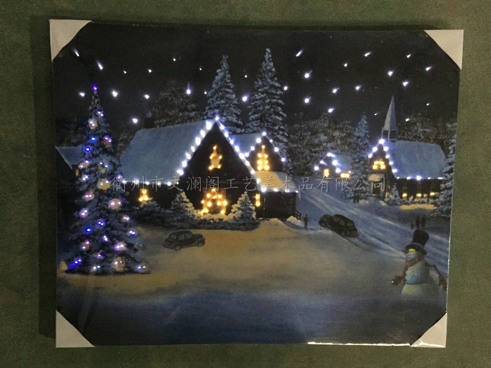 变色发光画光纤画 无框画装饰画 创意壁画