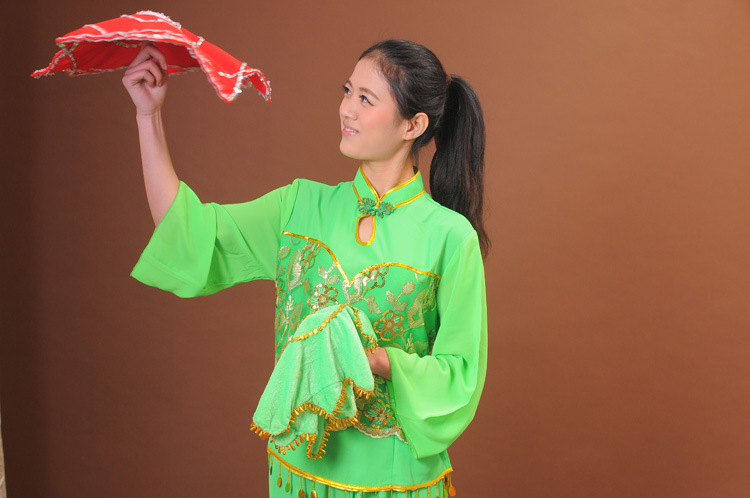 舞蹈手绢二人转秧歌手绢花专业考级八角巾