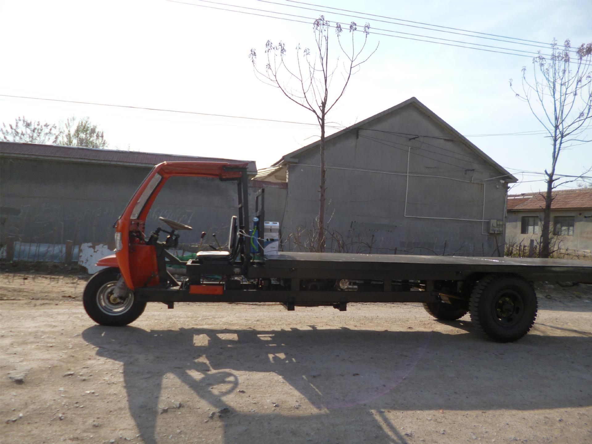 拉钢材专用三轮车,简易驾驶室,10档后桥,6米加长托盘,短途用