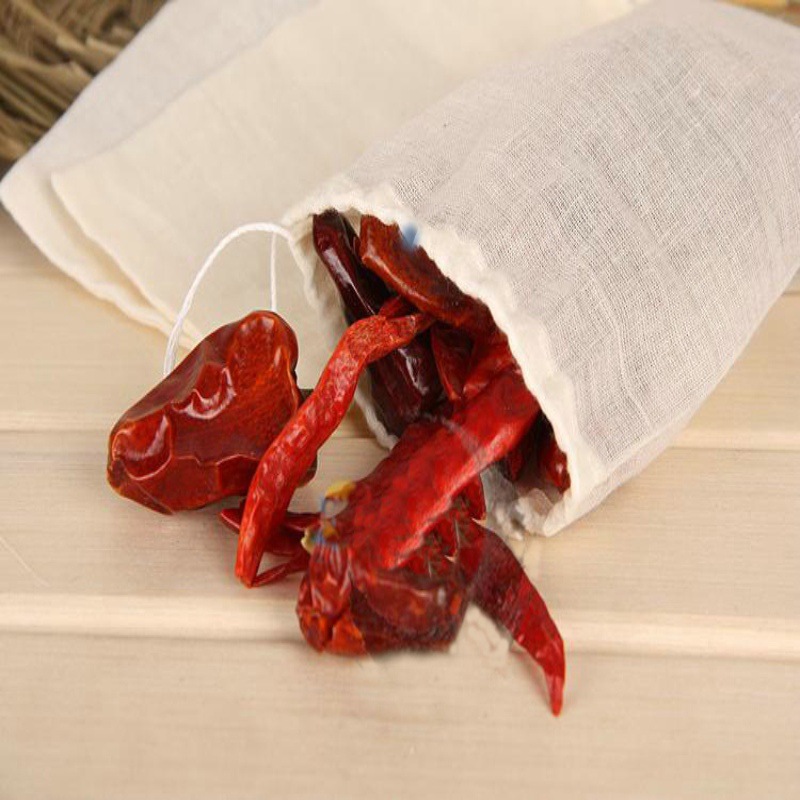 调料卤料袋批发13*16煲汤煎药医用过滤拉绳袋纱布双抽束口袋