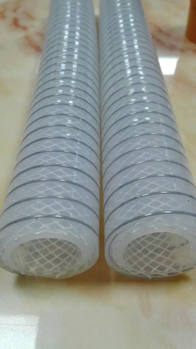 32mm高透明钢丝硅胶软管 符合食品级 钢丝加强硅胶管