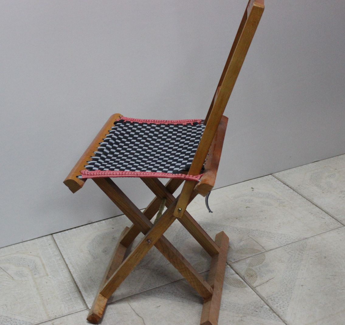 木质折叠靠背马扎子凳子实木 椅子撑凳便携户外家用50cm