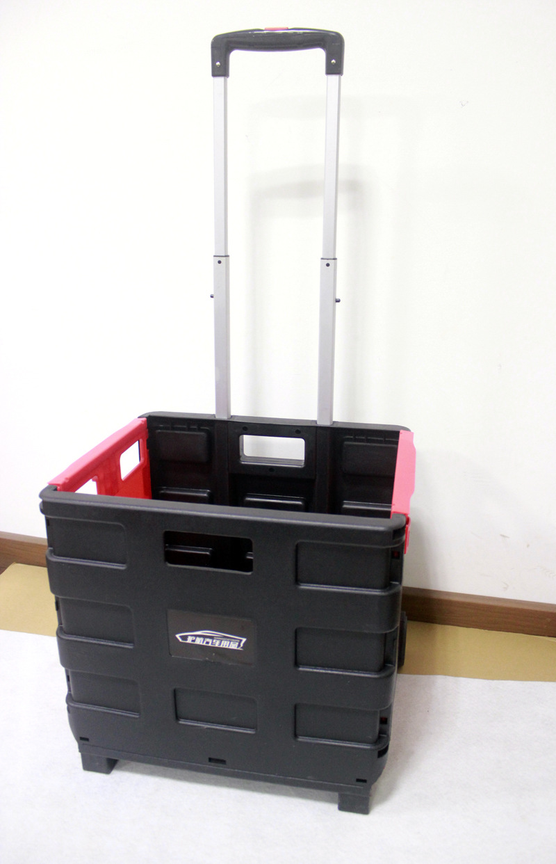 车载拉杆箱 可折叠伸缩购物车 整理置物箱子 自驾储物箱收纳拖车