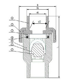upvc球型止回阀 pvc单由令止回阀dn65 球芯式逆止阀(75mm)21/2