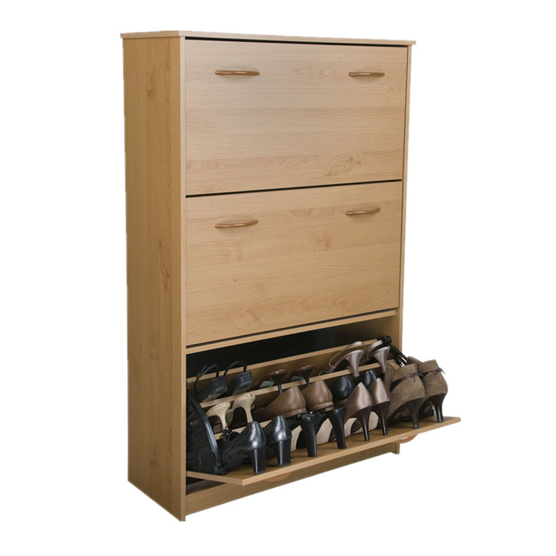 厂家供应  简约板式家居大容量抽屉式翻斗优质防尘小户型收纳鞋柜