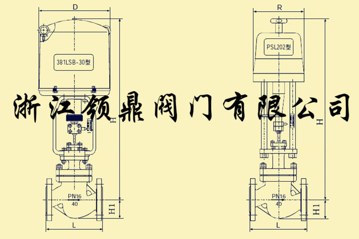 ZDLM电子式套筒调节阀尺寸图