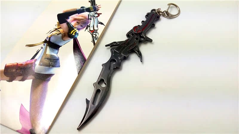 最终幻想13 lightning雷霆刀 武器模型挂件 游戏周边 未开刃