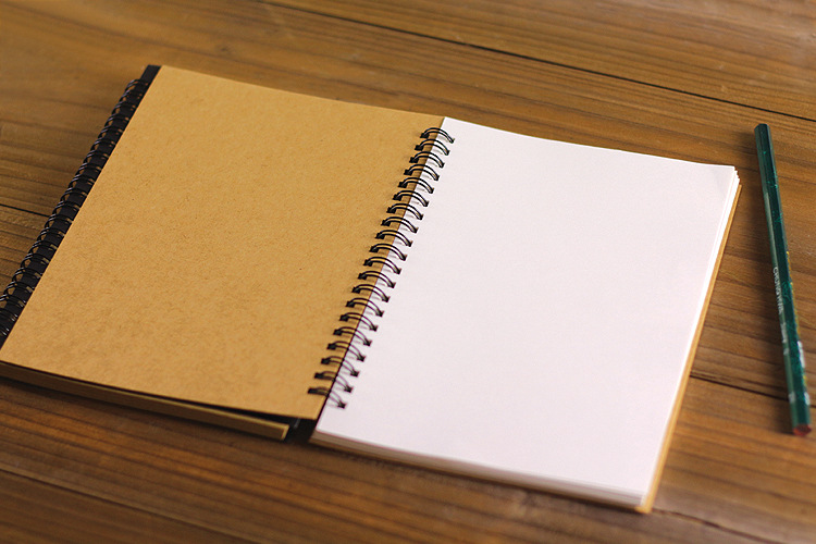 b5线圈本 空白涂鸦本子 黑卡牛卡创意复古牛皮日记笔记本定制logo