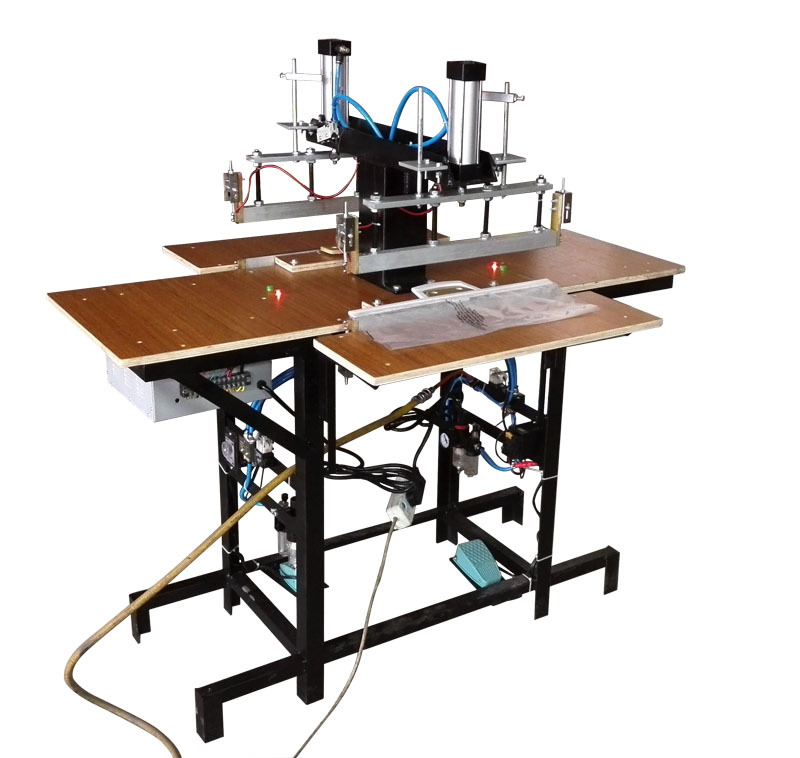 双头气动压手挽袋机450mm连续封口机手挽包装袋热合压手挽袋机