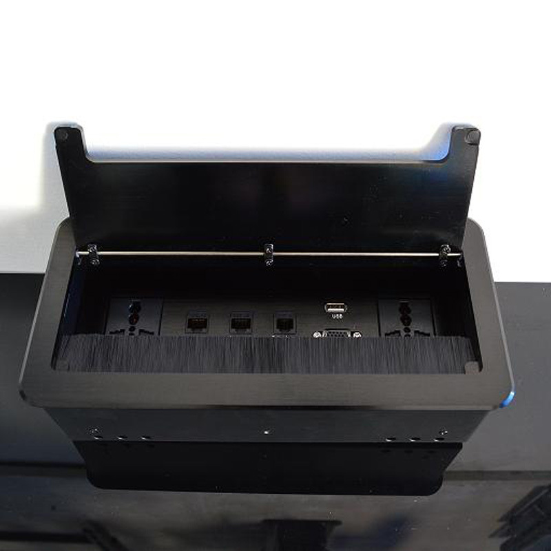 多功能桌面翻盖线盒 vf-003多媒体线盒