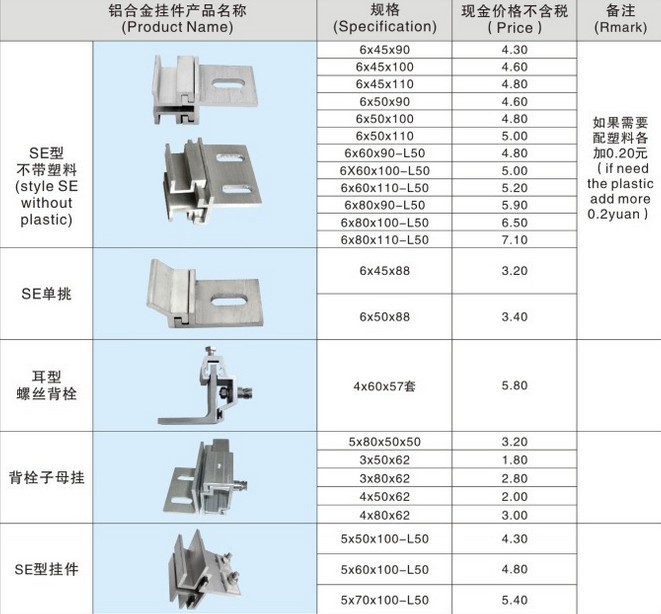 铝合金挂件 se可拆型铝合金干挂件 se挂件