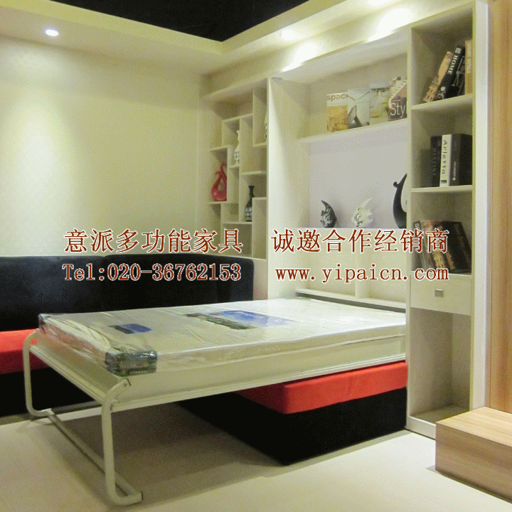 小户型空间wall bed墨菲床|全屋多功能定制家具|壁柜床|微家家居