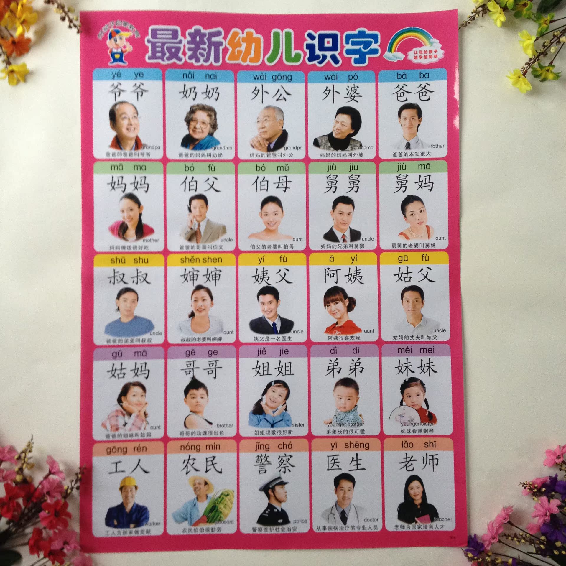幼儿童早教无声挂图启蒙好孩子挂图无声宝宝识字拼音挂图淘宝赠品