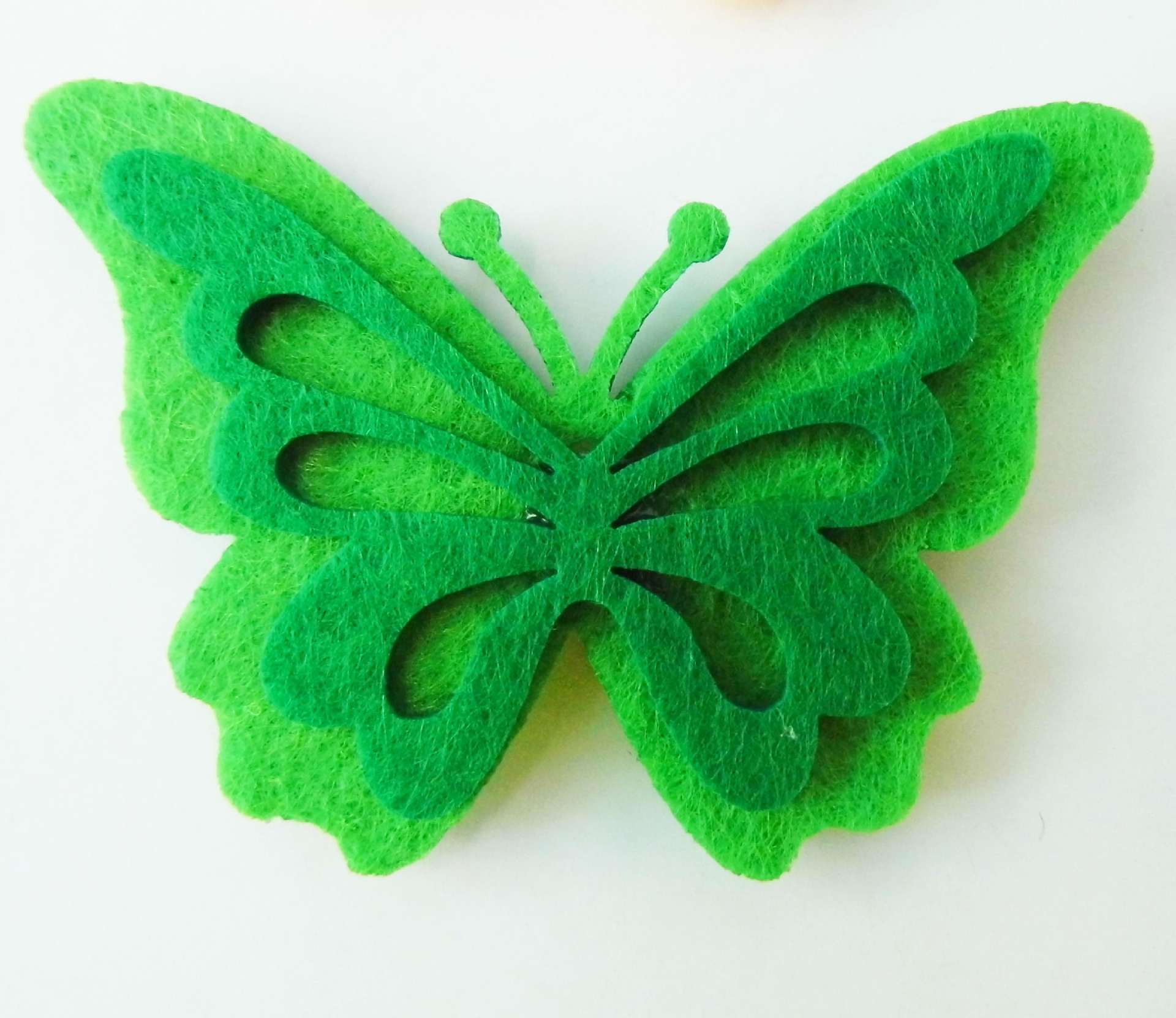 彩色卡通无纺布蝴蝶布艺工艺品 昆虫布艺蝴